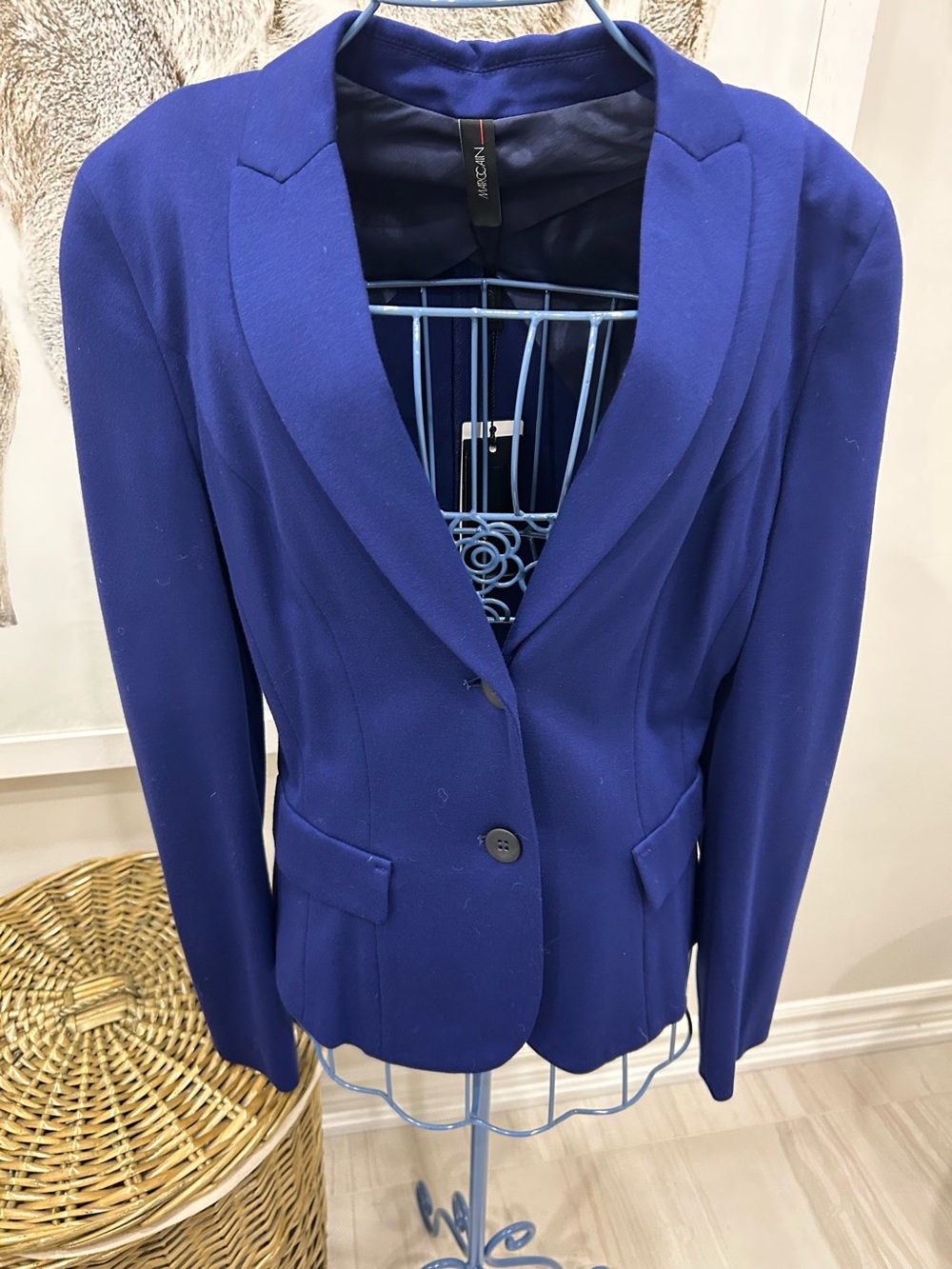 Marc Cain blue blazer size N2 (small) NWT